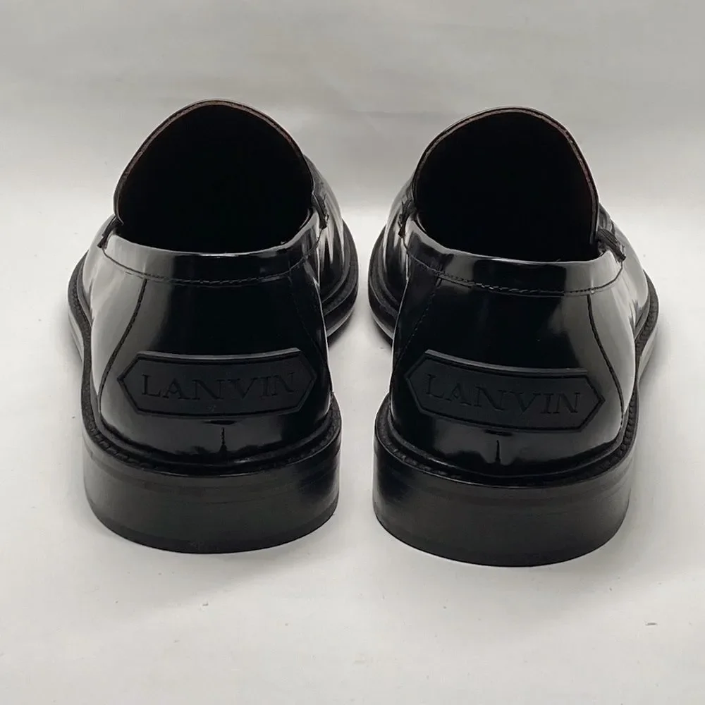 Lanvin Spinto polished leather loafers size 42/us size 9